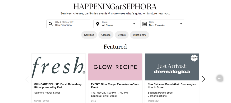 Sephora Mall Event