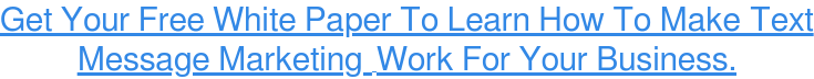 Get Your Free White Paper To Learn How To Make Text Message Marketing Work For Your Business.